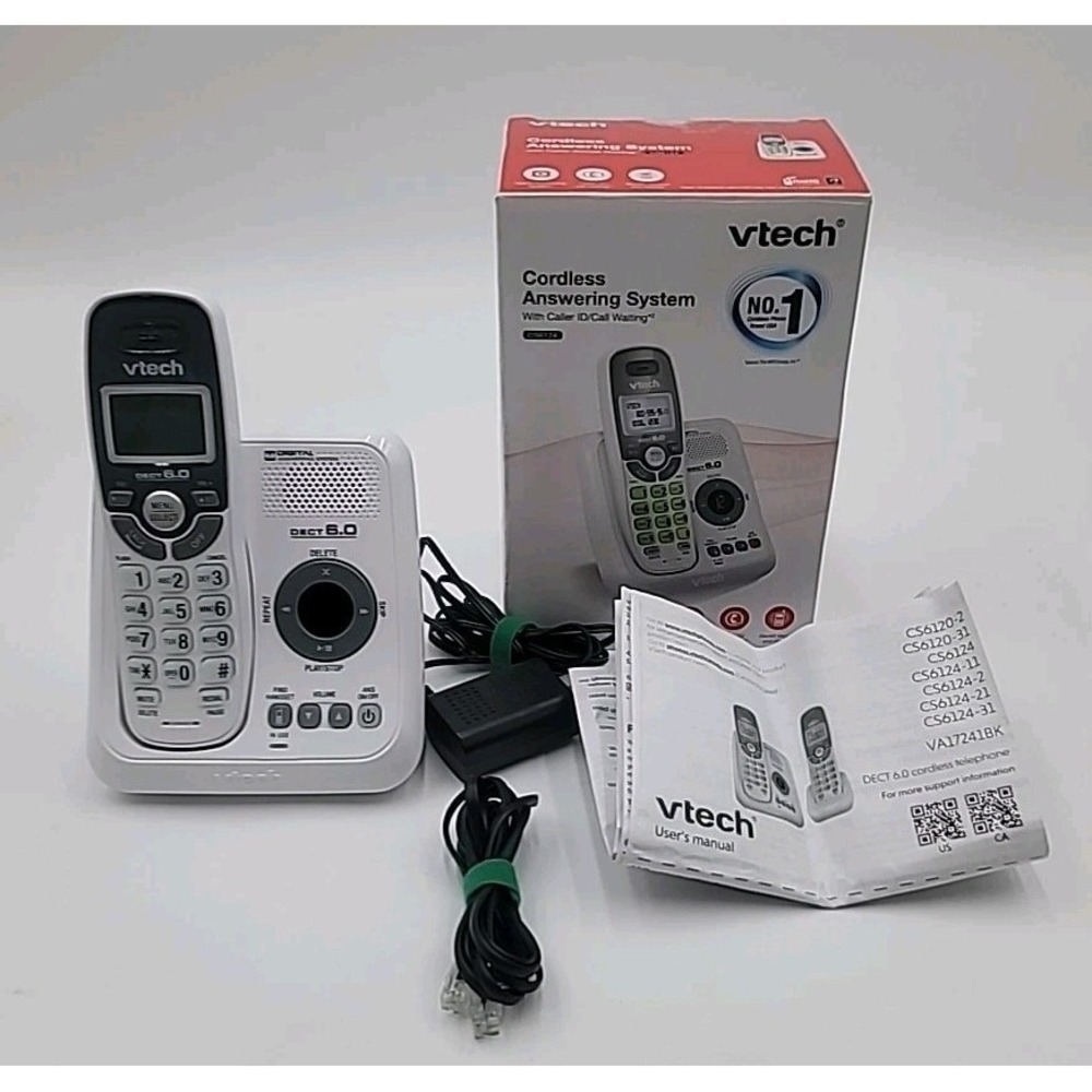 VTech Cordless Phone‎ with Digital Answering System CS6124 White